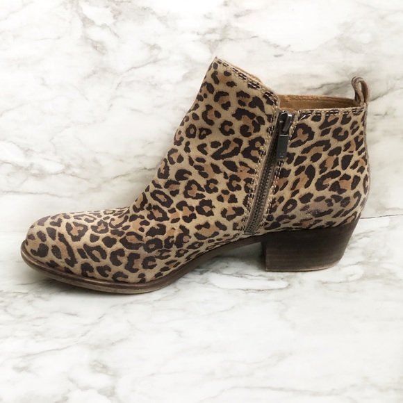 Lucky Brand Shoes - Lucky Brand Basel Leopard Print Suede Ankle Bootie